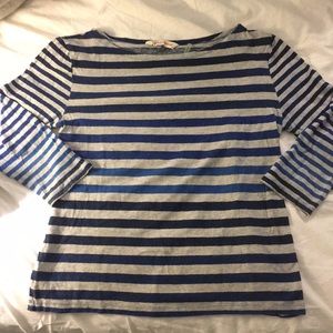 Rebecca Taylor 3/4 sleeves striped boatneck tee XS